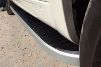 Volkswagen Touareg 2002–2010 гг. Боковые Подножки Tayga (2 шт., Алюминий) фото 1