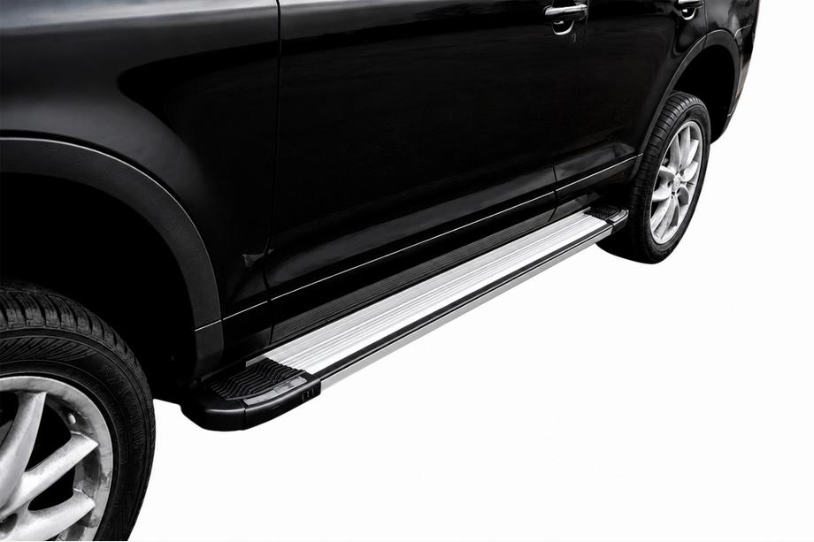 Volkswagen Touareg 2002–2010 гг. Боковые Подножки Rainbow (2 шт., Алюминий) Image