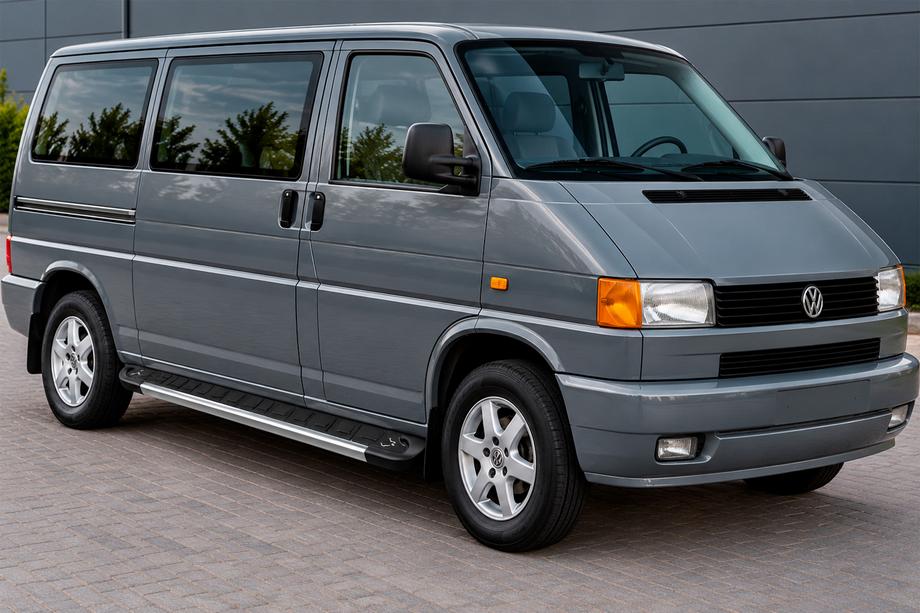 Volkswagen T4 Transporter 1990-2003 гг. Боковые Подножки Duru (2 шт., Алюминий) Image