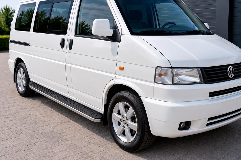 Volkswagen T4 Transporter 1990-2003 гг. Боковые Подножки Tayga Grey (2 шт., Алюминий) Image