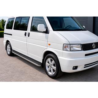 Боковые Подножки Tayga Grey (2 шт., Алюминий) Volkswagen T4 Caravelle/Multivan 1990–2003 гг. фото 1