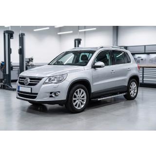 Боковые Подножки Duru (2 шт., Алюминий) Volkswagen Tiguan 2007-2016 гг. фото 1