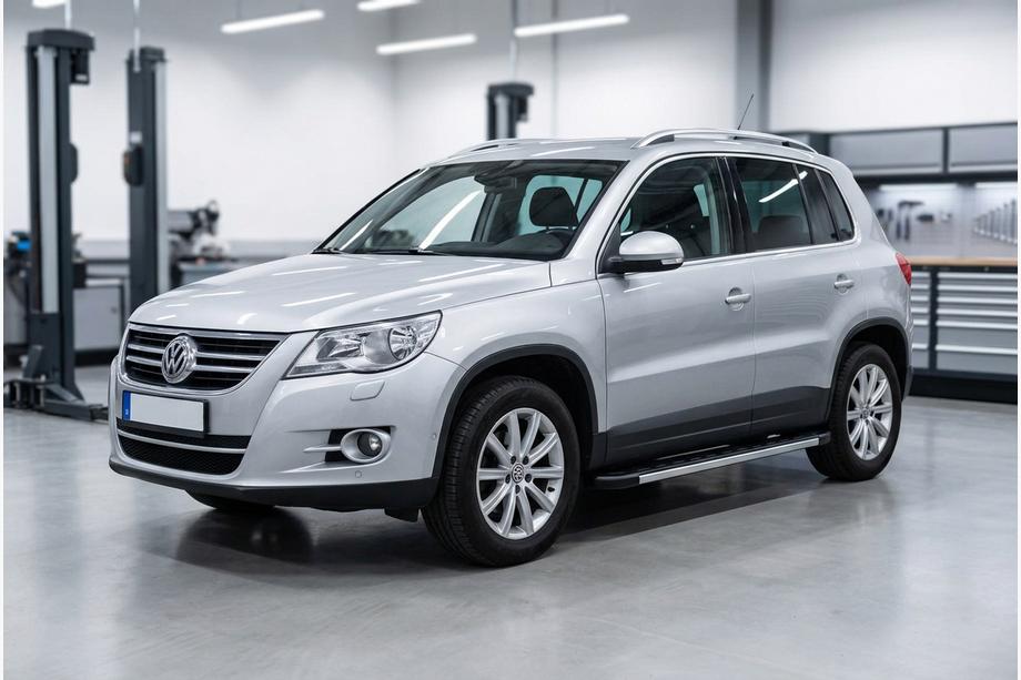 Volkswagen Tiguan 2007-2016 гг. Боковые Подножки Duru (2 шт., Алюминий) Image