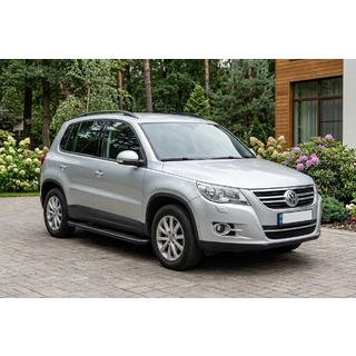 Боковые пороги Bosphorus Black (2 шт., алюминий) Volkswagen Tiguan 2007-2016 гг. фото 1
