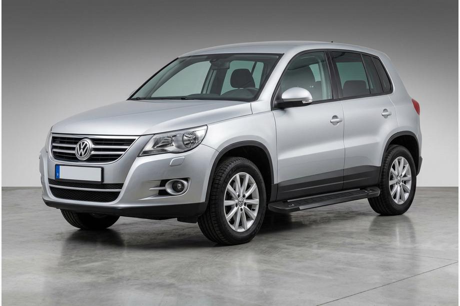 Volkswagen Tiguan 2007-2016 гг. Боковые Подножки RedLine Black (2 шт., Алюминий) Image