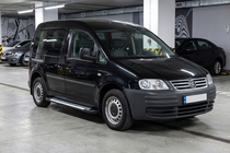 Volkswagen Caddy 2004-2010 гг. Боковые Подножки Line (2 шт., Алюминий) фото 1