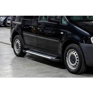 Боковые Подножки Line (2 шт., Алюминий) Volkswagen Caddy 2010-2015 гг. фото 1
