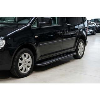 Боковые пороги Bosphorus Black (2 шт., алюминий) Volkswagen Caddy 2010-2015 гг. фото 1
