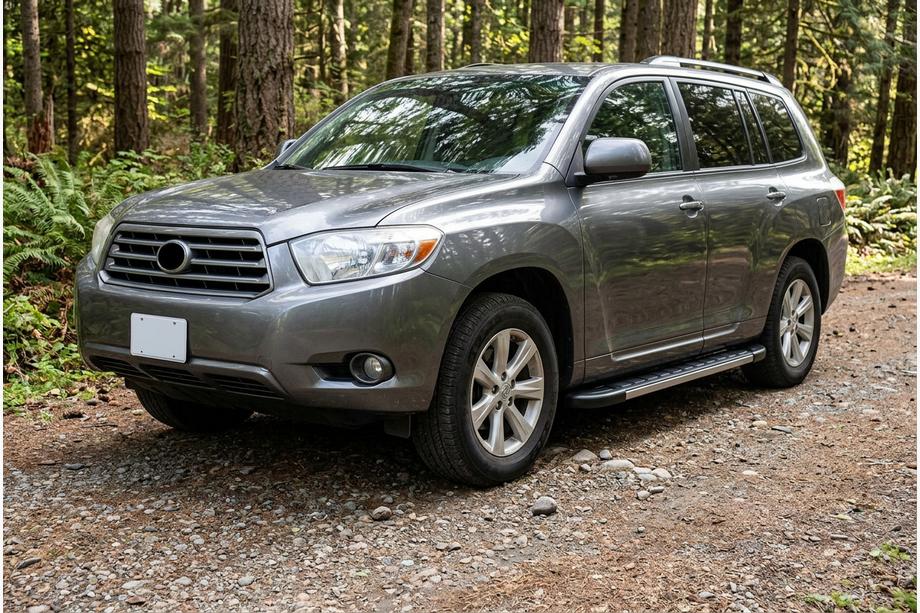 Toyota Highlander 2008-2013 гг. Боковые Подножки Duru (2 шт., Алюминий) Image