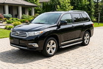 Toyota Highlander 2008-2013 гг. Боковые Подножки Fullmond (2 шт., Алюминий) фото 1