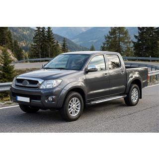 Боковые Подножки Line (2 шт., Алюминий) Toyota Hilux 2006-2015 гг. фото 1
