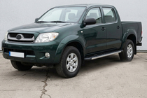 Toyota Hilux 2006-2015 гг. Боковые Подножки Duru (2 шт., Алюминий) фото 1