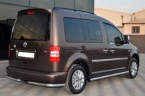Volkswagen Caddy 2020- гг. Боковые трубы BB001 (2 шт., нержавейка) фото 7