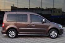 Volkswagen Caddy 2020- гг. Боковые трубы BB001 (2 шт., нержавейка) фото 8