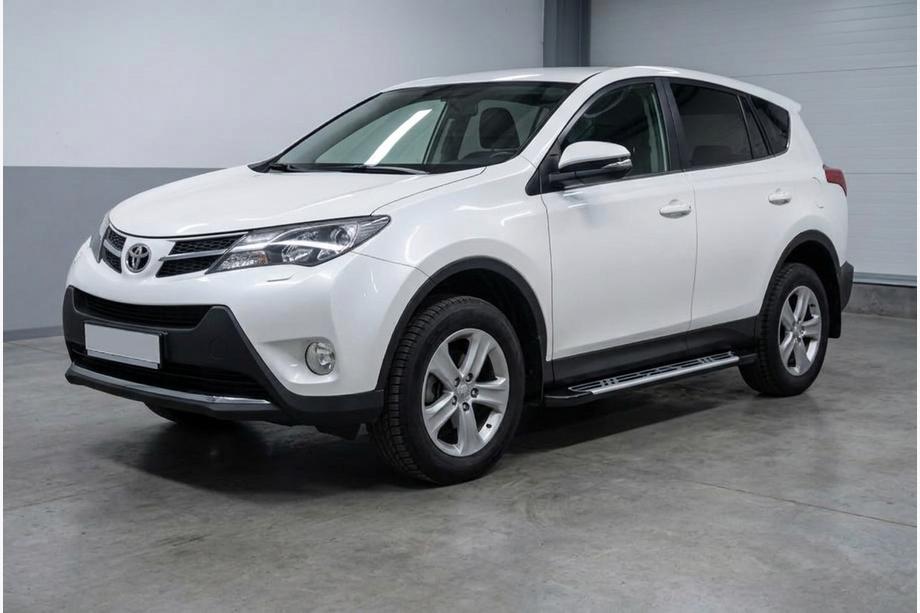 Toyota Rav 4 2013-2018 гг. Боковые Подножки Sunrise (2 шт., Алюминий) Image