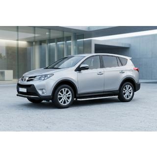 Боковые Подножки Maydos V1 (2 шт., Алюминий и Нержавейка) Toyota Rav 4 2013-2018 гг. фото 1