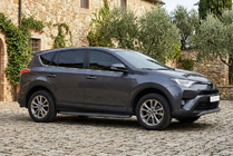 Toyota Rav 4 2013-2018 гг. Боковые пороги Bosphorus Black (2 шт., алюминий) фото 1