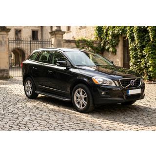 Боковые Подножки Allmond Black (2 шт., Алюминий) Volvo XC60 2009-2017 гг. фото 1