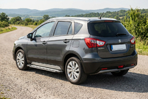Suzuki SX4 S-Cross 2013-2016 гг. Боковые Подножки Rainbow (2 шт., Алюминий) фото 1
