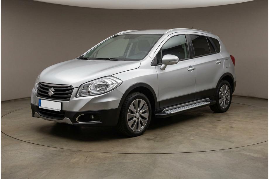 Suzuki SX4 S-Cross 2013-2016 гг. Боковые пороги Allmond Grey (2 шт., алюминий) Image