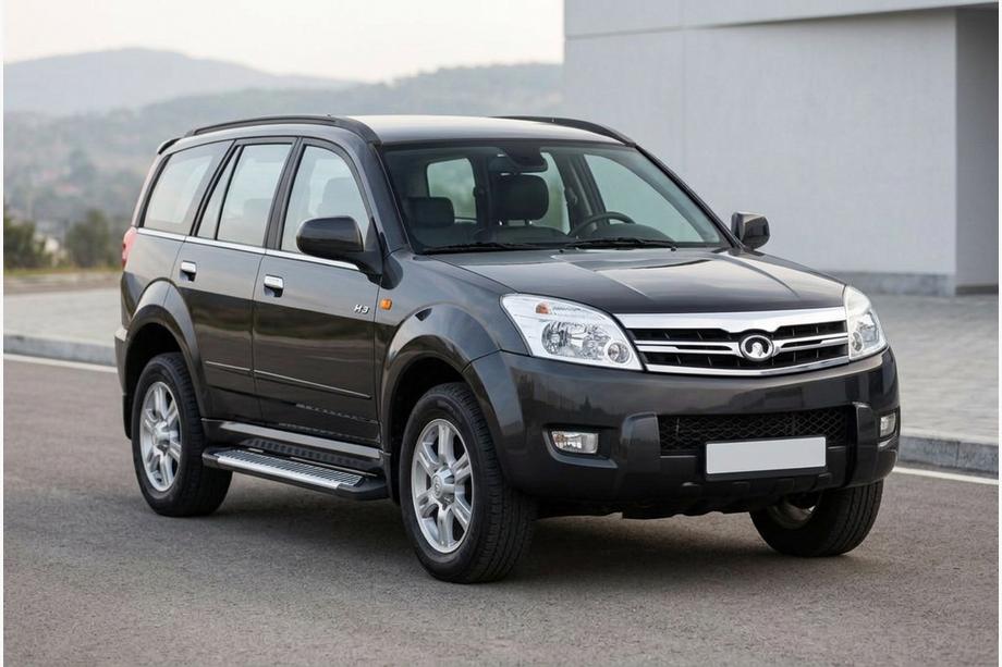 GreatWall Haval/Hover H3 2005-2013 гг. Боковые Подножки Line (2 шт., Алюминий) Image