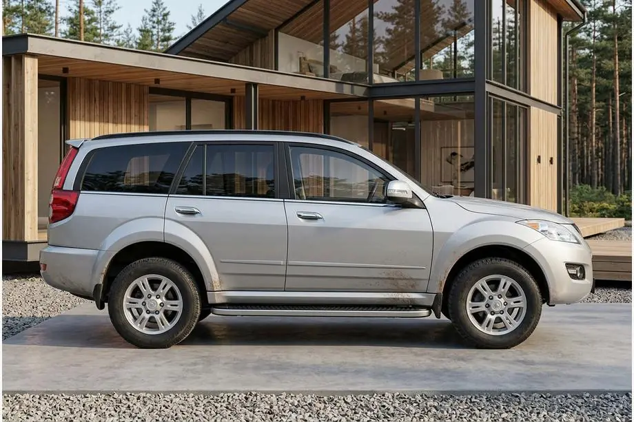 GreatWall Haval/Hover H3 2005-2013 гг. Боковые Подножки Tayga Grey (2 шт., Алюминий) Image