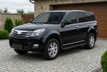GreatWall Haval/Hover H3 2005-2013 гг. Боковые Подножки RedLine Black (2 шт., Алюминий) фото 1