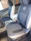 Hyundai Santa Fe 2 2006-2012 гг. Авточехлы (Эко-кожа↗Ткань, Premium) фото 17