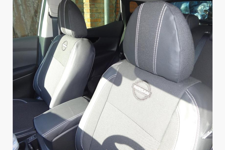 Nissan Qashqai 2014-2021 гг. Авточехлы (Эко-кожа↗Ткань, Premium) Фото 22