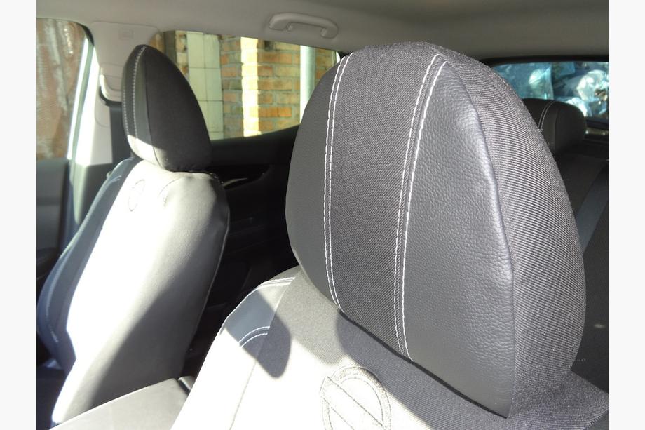 Nissan Qashqai 2014-2021 гг. Авточехлы (Эко-кожа↗Ткань, Premium) Фото 28