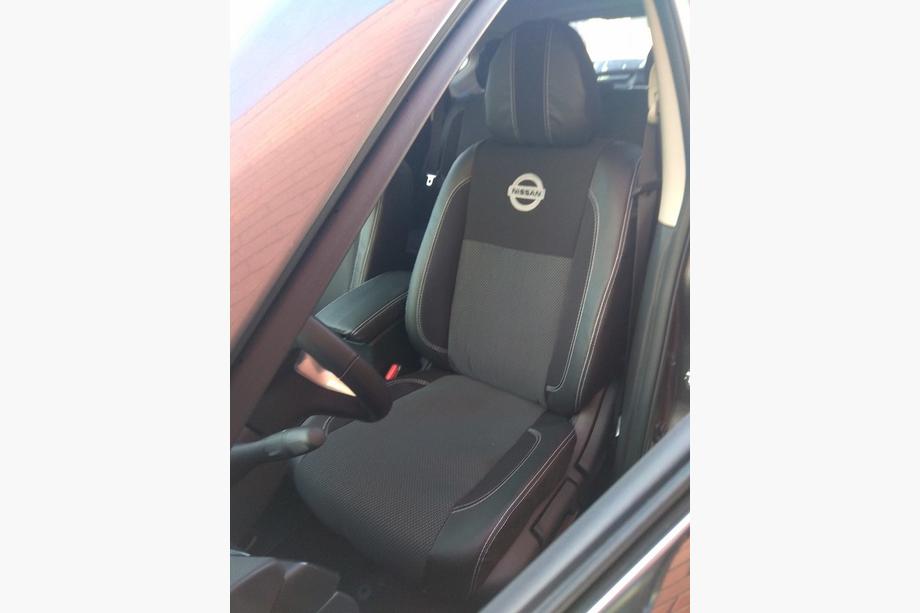 Nissan Qashqai 2014-2021 гг. Авточехлы (Эко-кожа↗Ткань, Premium) Фото 6