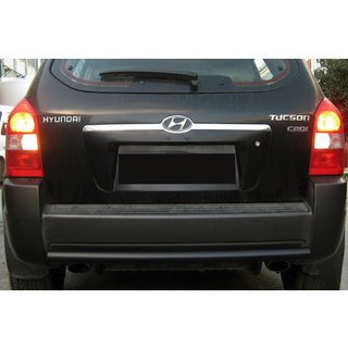 Задняя дуга AK002 Черная (нерж.) Hyundai Tucson JM 2004- гг. фото 1