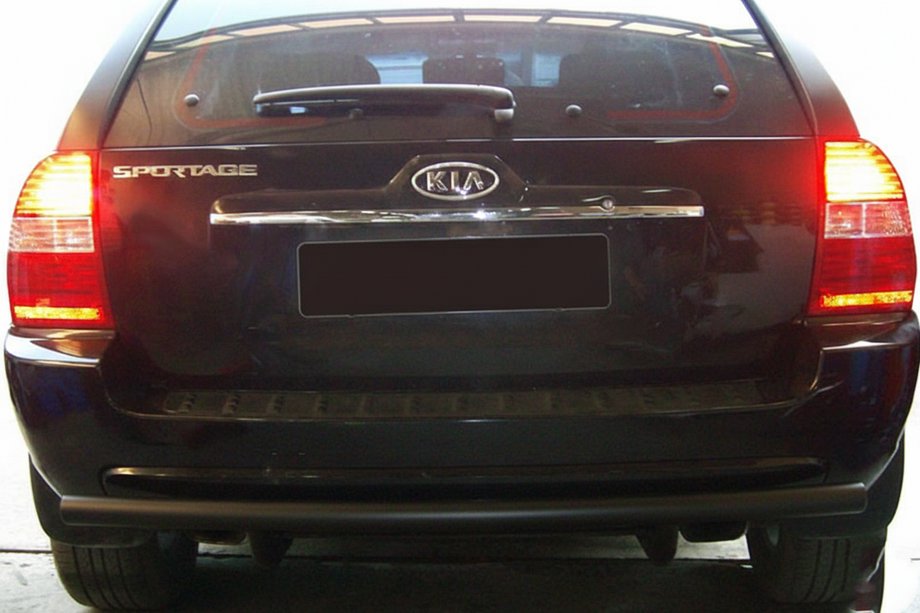 Kia Sportage 2004-2010 гг. Задняя дуга AK002 Черная (нерж.) Фото 3