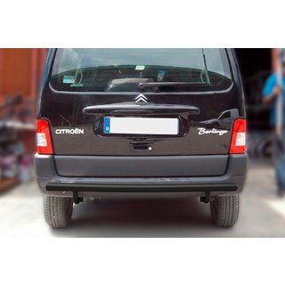 Задняя защита Black (нержавеющая сталь) Citroen Berlingo 1996-2008 гг. фото 1