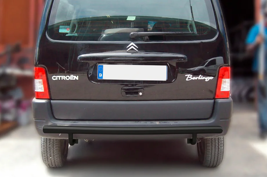 Citroen Berlingo 1996-2008 гг. Задняя защита Black (нержавеющая сталь) Фото 1