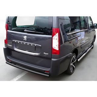 Задняя дуга Black (нерж. сталь) Fiat Scudo 2007-2015 гг. фото 1