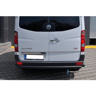 Задняя дуга AK002 Черная (нерж. сталь) Volkswagen Crafter 2006-2016 гг. фото 1