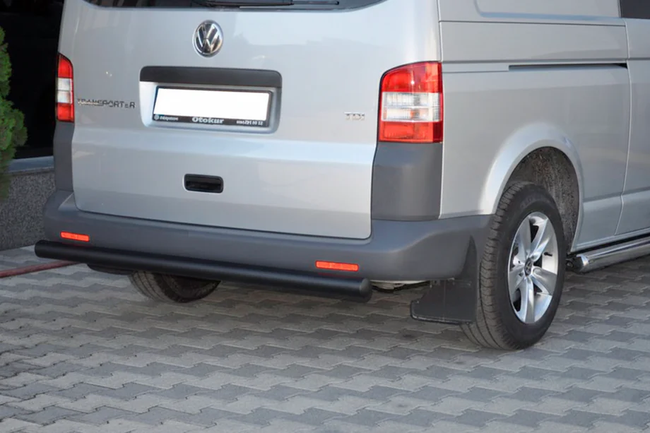 Volkswagen T5 Transporter 2003-2010 гг. Задняя дуга AK002 Черная (нерж. сталь) Фото 3