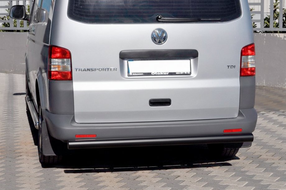 Volkswagen T5 Multivan 2003–2010 гг. Задняя дуга AK002 Черная (нерж. сталь) Фото 4
