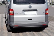 Volkswagen T5 2010-2015 гг. Задняя дуга AK002 Черная (нерж. сталь) фото 4