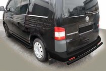 Volkswagen T5 2010-2015 гг. Задняя дуга AK002 Черная (нерж. сталь) фото 6