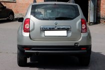 Renault Duster 2008–2017 гг. Задняя прямая дуга Black (нерж. сталь) фото 3