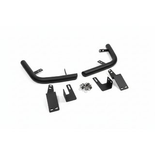 Задние уголки AK003 Черные (2 шт., нержавейка) Toyota Land Cruiser Prado 120 2002-2009 гг. фото 2