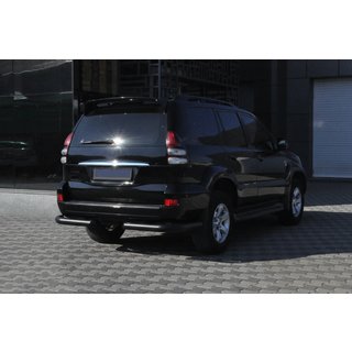 Задние уголки AK003 Черные (2 шт., нержавейка) Toyota Land Cruiser Prado 120 2002-2009 гг. фото 4