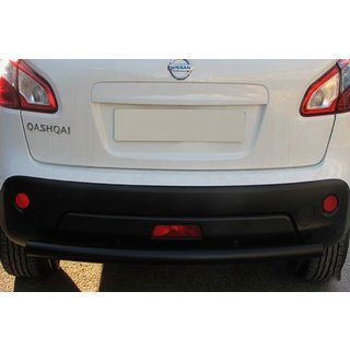 Задняя прямая дуга Black (нерж. сталь) Nissan Qashqai 2010-2014 гг. фото 2
