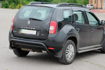Dacia Duster 2008-2018 гг. Задняя дуга Black (нерж.) фото 3