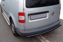 Volkswagen Caddy 2010-2015 гг. Задняя дуга Black (2 шт, нержавейка) фото 2