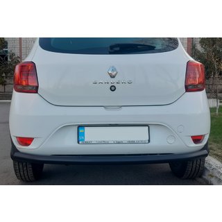 Задняя дуга AK002 Черная (нерж. сталь) Renault Sandero 2013-2022 гг. фото 1
