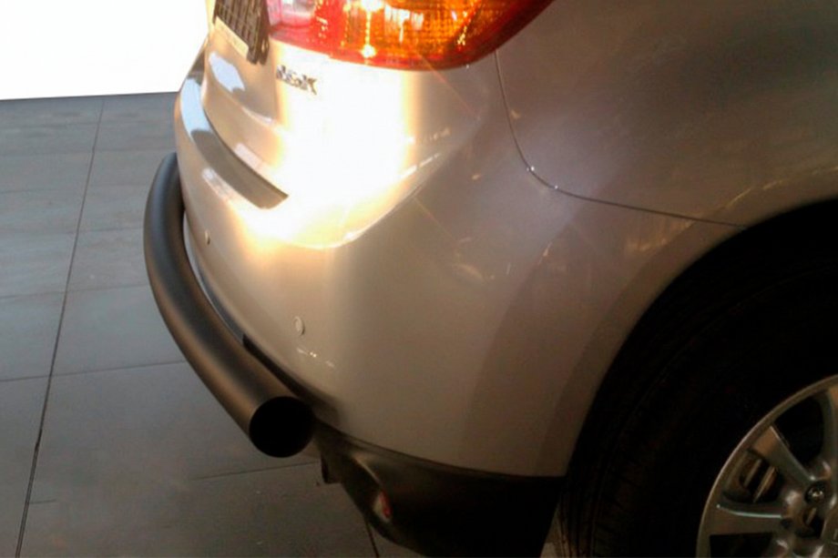 Mitsubishi ASX 2010-2023 гг. Задняя дуга AK002 Черная (нерж.) Фото 1