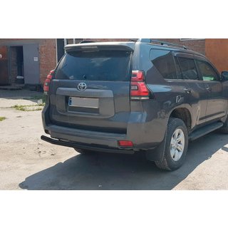 Задняя дуга AK002 Черная (нерж. сталь) Toyota Land Cruiser Prado 150 2009-2023 гг. фото 4